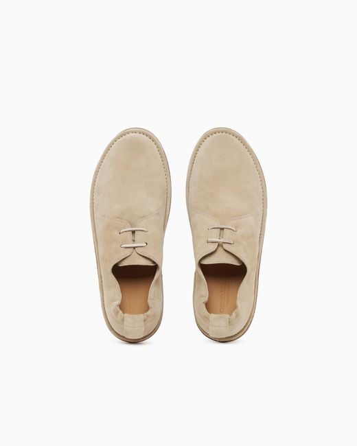 Giorgio Armani White Suede Lace-Ups for men