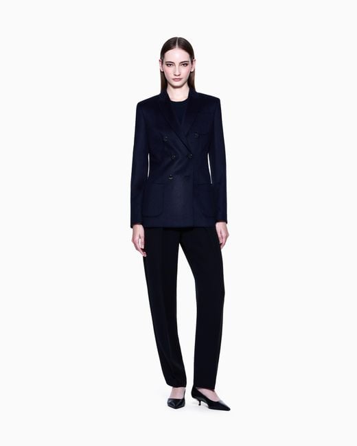 Giorgio Armani Blue Double-Breasted Jacket