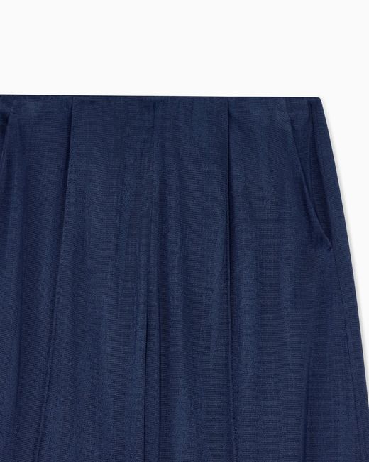 Giorgio Armani Blue Trouser Wide-Leg