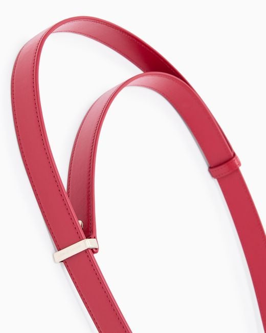 Giorgio Armani Red Palmellato-Leather La Prima Bag
