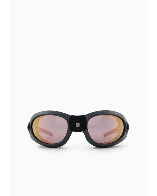 Giorgio Armani Ovale Sonnenbrille in White für Herren