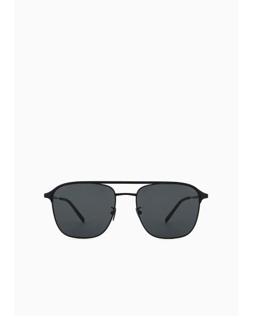Giorgio Armani Eckige Sonnenbrille in Black für Herren