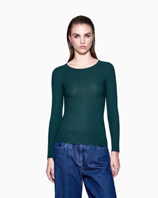Giorgio Armani Green Long Sleeve Jumper