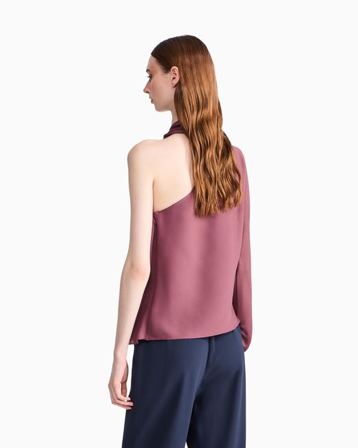 Giorgio Armani Purple One-Shoulder Shirt