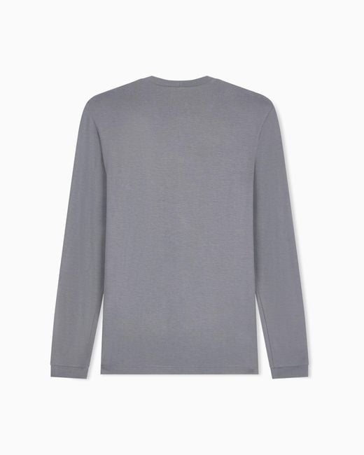 Giorgio Armani Gray Long Sleeve Jumper for men