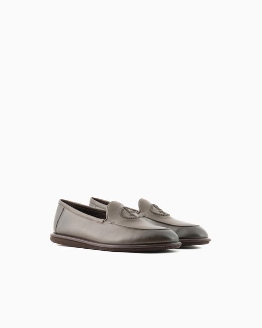 Giorgio Armani White Slip-On Loafer for men