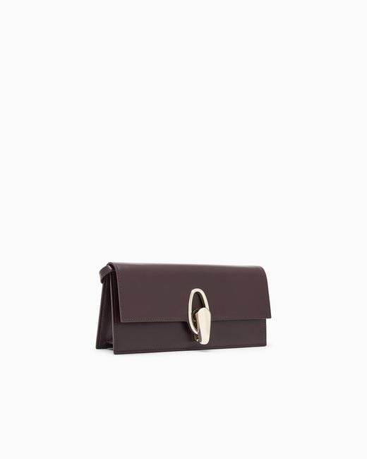 Giorgio Armani Purple Accordion Clutch