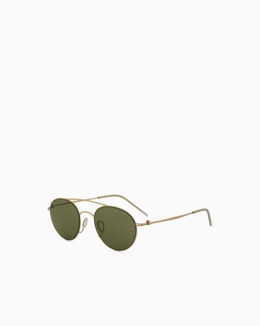 Giorgio Armani Green Round Sunglasses for men