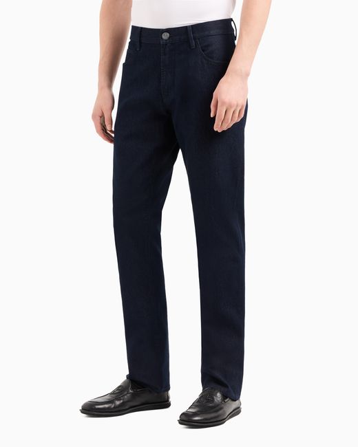Pantalone 5 Tasche Regular Fit di Giorgio Armani in Blue da Uomo