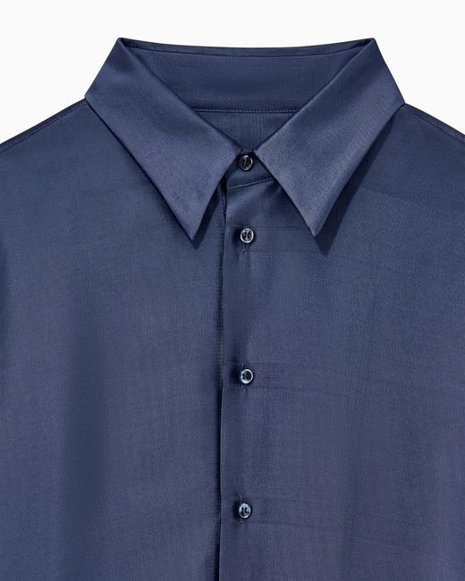 Giorgio Armani Blue Shirt Regular Fit for men