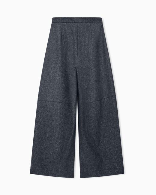 Giorgio Armani Blue Wide-Leg Trousers