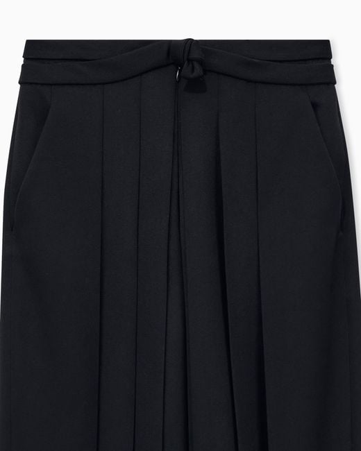 Giorgio Armani Blue Trousers Regular Fit Pleated