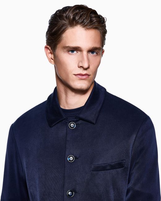 Giorgio Armani Blue Single-Breasted Jacket for men