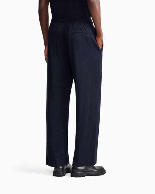 Giorgio Armani Blue Trousers Regular Fit for men