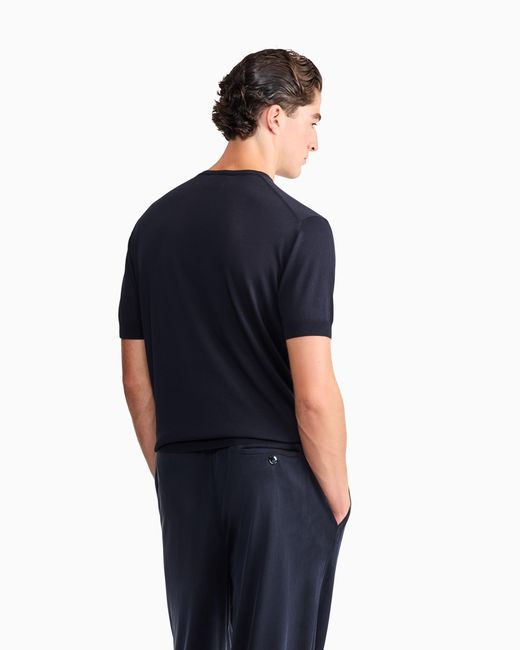 Giorgio Armani Blue Sweater Slim Fit for men