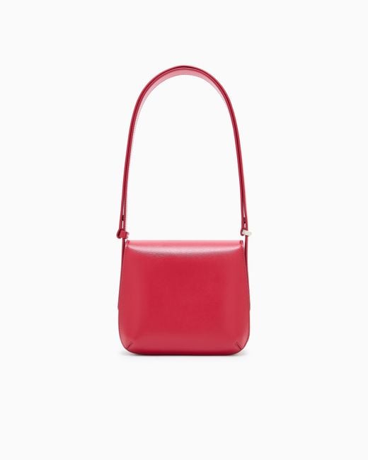 Giorgio Armani Red Palmellato-Leather La Prima Bag