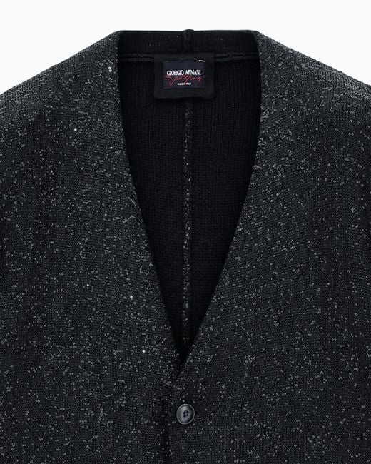 Giorgio Armani Black Blazer Giorgio's Regular Fit Double Knit Cashmere Blend for men