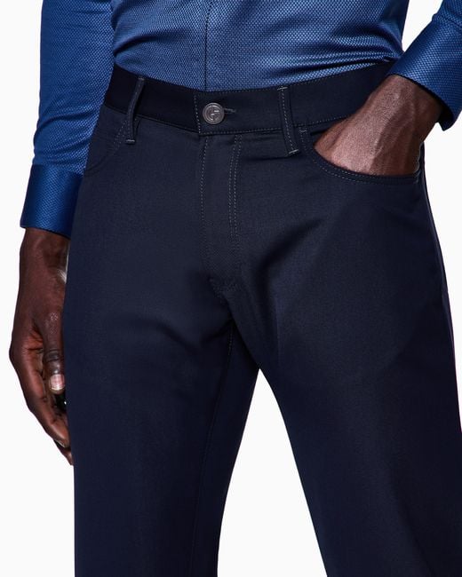 Giorgio Armani Blue Five-Pocket Trousers for men