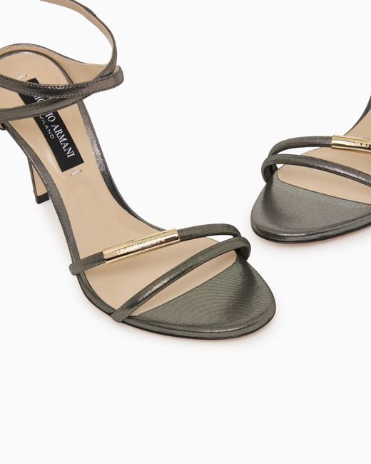 Giorgio Armani White Heeled Sandals