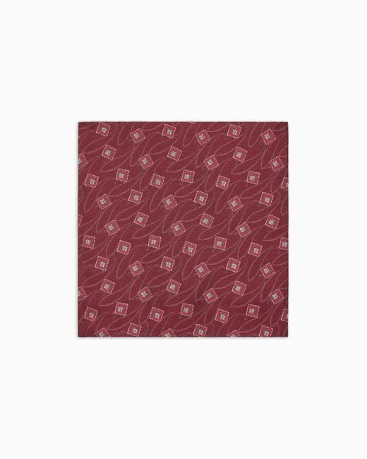 Bolso De Mano De Seda Con Diseño De Tejido Jacquard Geométrico Giorgio Armani de hombre de color Red