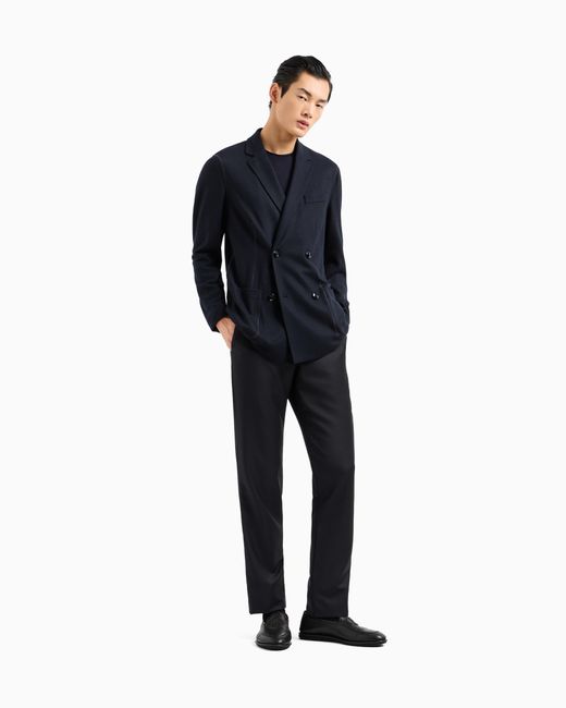 Giorgio Armani Blue Cashmere Jacket for men