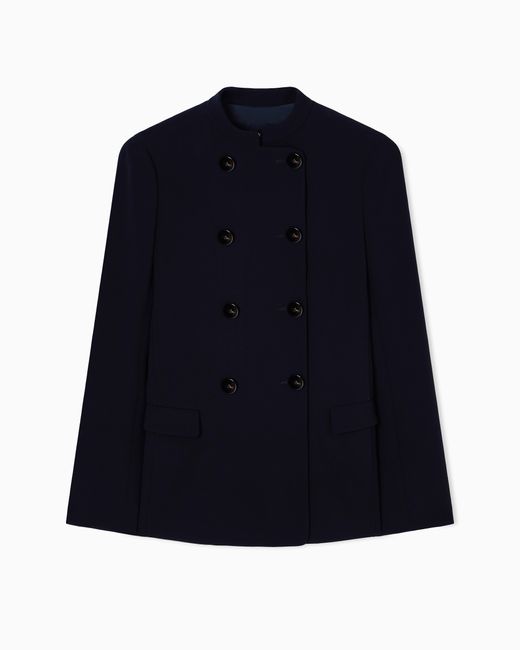 Giorgio Armani Women's Blue Double-Breasted Jacket