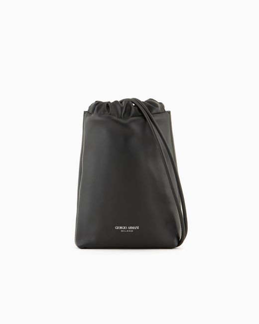 Giorgio Armani Black Small Pouch Bag for men