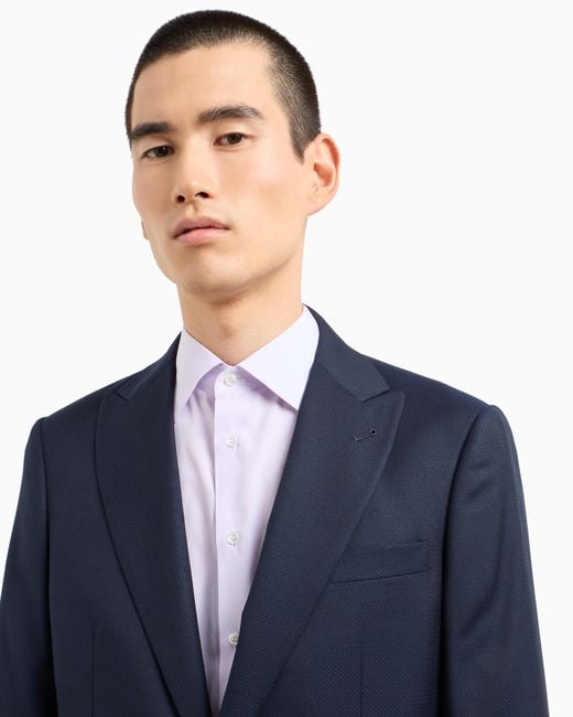 Giorgio Armani Single-Breasted Soho Line Suit in Blue for Men