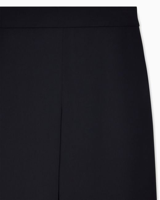 Giorgio Armani Blue Double Crepe Trousers