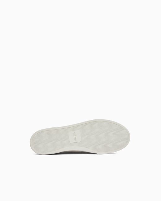 Giorgio Armani White Suede Sneakers for men