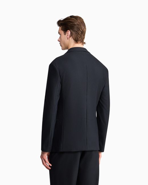 Giorgio Armani Blue Single-Breasted Jacket for men