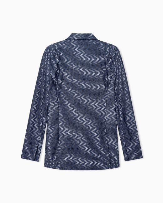 Giorgio Armani Blue Blazer Jackets Single-Breasted Chevron