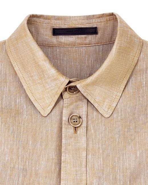 Giorgio Armani Natural Shirt Jacket With Oversized Fit for men
