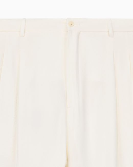 Giorgio Armani White Two-Dart Trousers for men