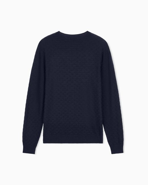 Giorgio Armani Blue Sweater With Regular Fit for men