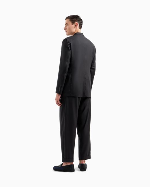 Abito Linea Upton Doppiopetto di Giorgio Armani in Black da Uomo