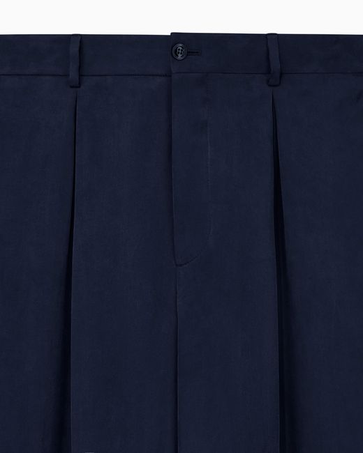 Giorgio Armani Blue Trousers Oversized Fit for men