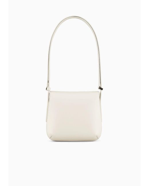 Giorgio Armani White Small La Prima Bag In Leather Armani Sustainability Values