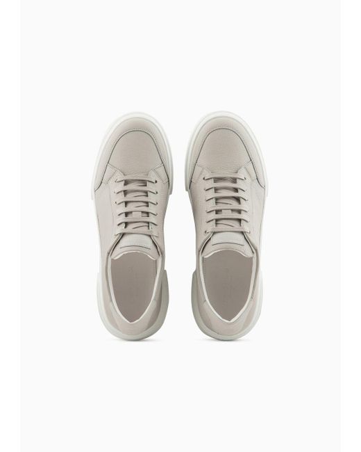 Sneakers In Cervo di Giorgio Armani in White da Uomo