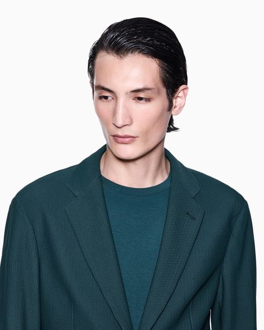 Giorgio Armani Green Long Sleeve Jumper for men
