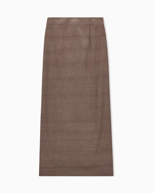 Giorgio Armani Brown Long Wrap Skirt