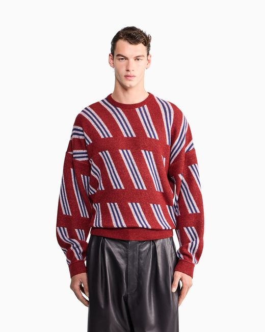 Giorgio Armani Red Armani/Archivio Ss1981 Crew-Neck Jumper for men