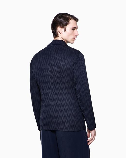 Giorgio Armani Blue Single-Breasted Jacket for men