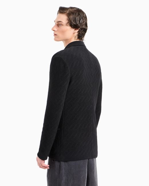 Giorgio Armani Black Single-Breasted Jacket for men