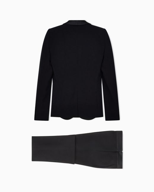 Traje De Mujer En Crepé De Seda Pura Giorgio Armani de color Black