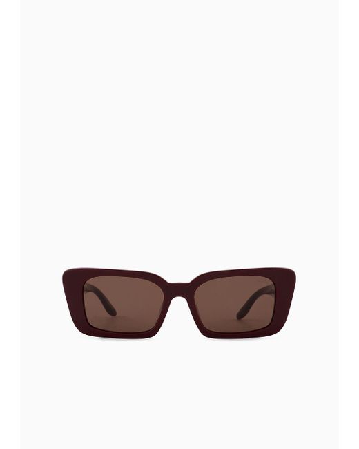 Giorgio Armani Brown Rectangular Sunglasses