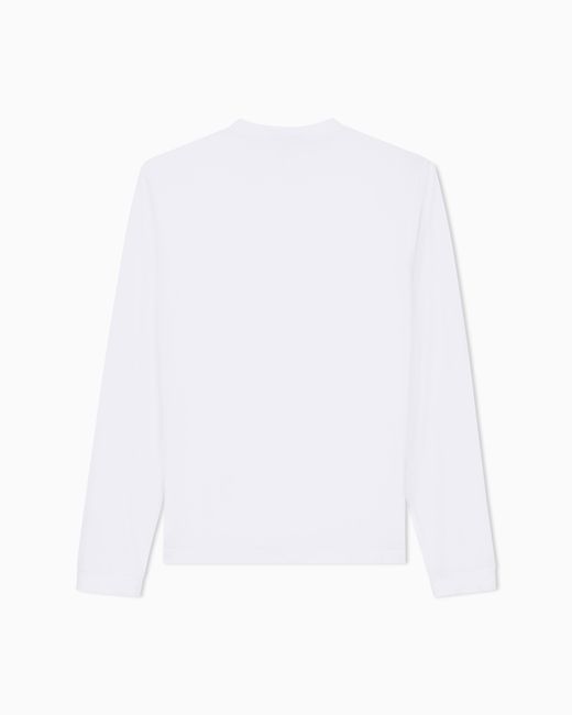 Giorgio Armani White Long Sleeve Jumper for men