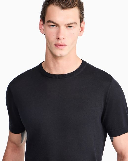 Giorgio Armani Black Slim-Fit Sweater for men