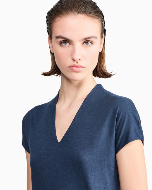 Giorgio Armani Blue Short Sleeve Top