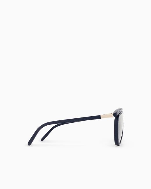 Giorgio Armani Blue Aviator Sunglasses